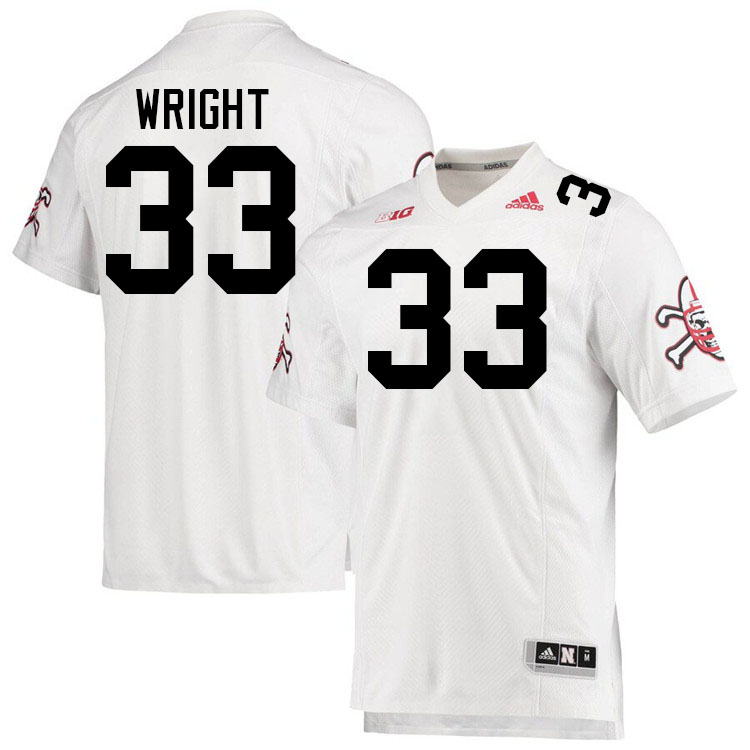 #33 Javin Wright Nebraska Jersey,Nebraska Cornhuskers Football Uniforms,Jersey-White #33 Javin Wright Nebraska Jersey,Nebraska Cornhuskers Football Uniforms,Jersey-White